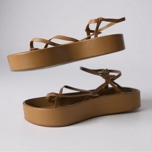 Women's Tan Strappy Sandals